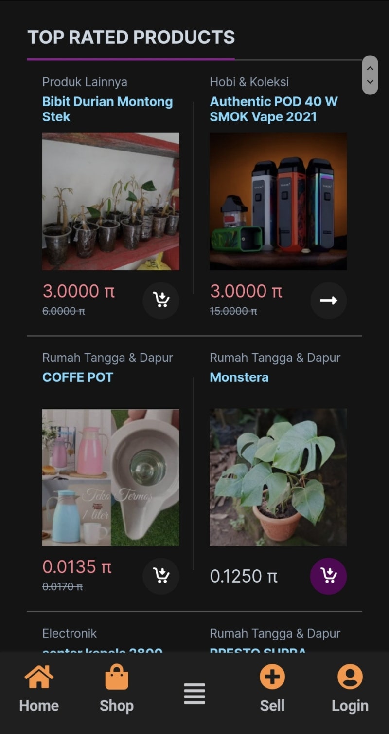 파이코인 생태계 파이마켓 인도네시아도 있네요 : 네이버 블로그