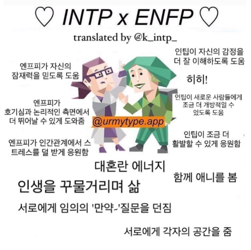 ENFP,INTP/엔프피,인팁 궁합,연애,관계 [8/256] : 네이버 블로그