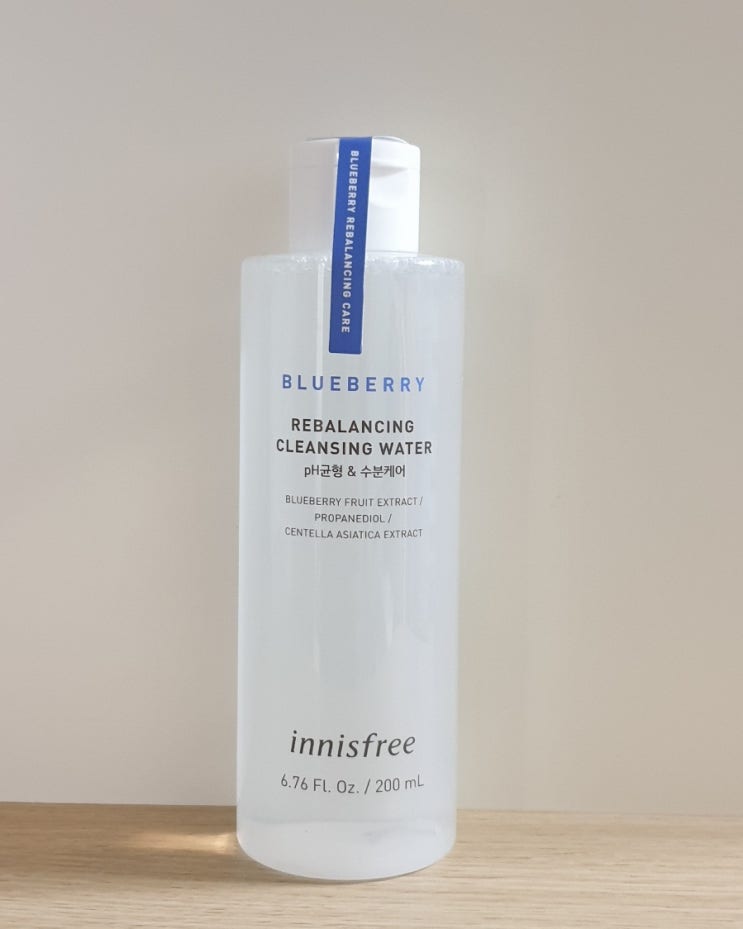  가격도 성분도 착한 약산성 클렌징 워터 '이니스프리 블루베리 리밸런싱 클렌징 워터 200mL'_내돈내산, 솔직후기