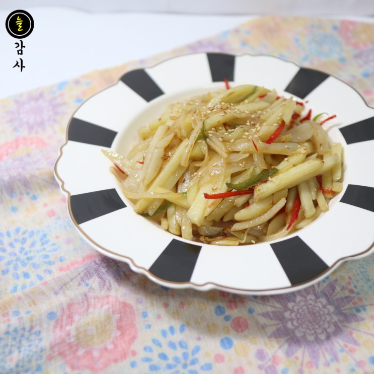 김수미 감자볶음 만드는법 맛있는 밑반찬, 감자요리 레시피 수미네 반찬 감자채볶음 만들기 (초간단요리)