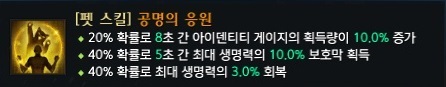  로스트아크 전설 등급 펫 스킬 추천 정리