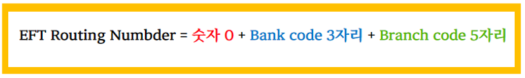 캐나다 해외송금 시 필요한 라우팅넘버(EFT Routing Number)란? : 네이버 블로그