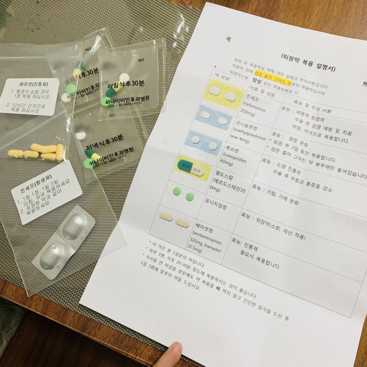  역삼 하나이비인후과 편도절제술 후기 - 퇴원, 통원치료, 통증/회복, 수술전후사진
