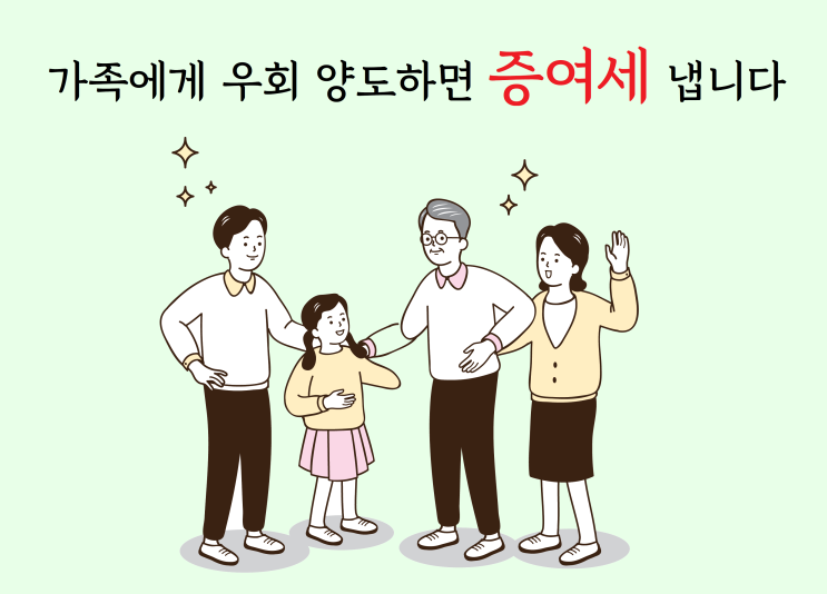  증여세, 가족에게 우회 양도하면 부과