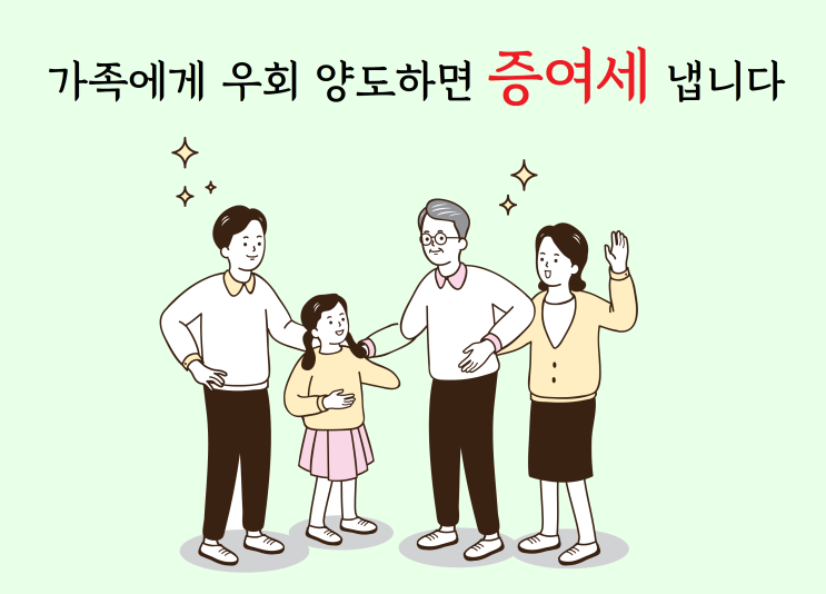 증여세, 가족에게 우회 양도하면 부과