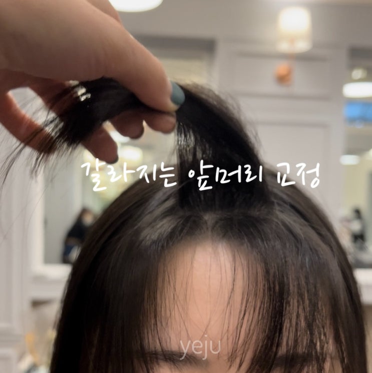  [복정동미용실] 휘고 갈라지는 앞머리 교정펌 바앤복 히든살롱 예주쌤