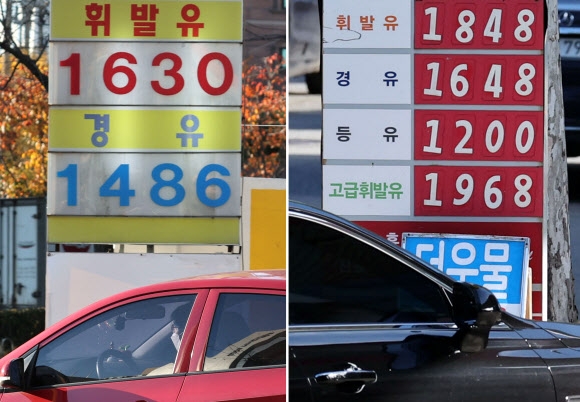 휘발유 값 ℓ당 1800원→1600원대로 뚝… 유류세 인하 효과 톡톡 휘발유 값 ℓ당 1800원→1600원대로 뚝… 유류세 인하 효과 톡톡