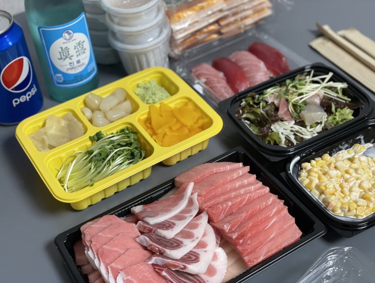  송파역참치배달 맛집 탑참치 50피스 : 로얄 방문 포장 후기!
