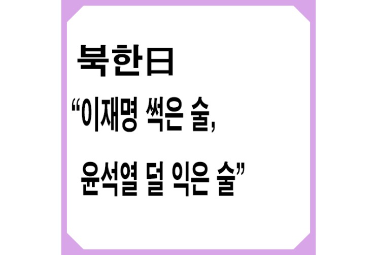 [보라] 北 "이재명 썩은 술, 윤석열 덜 익은 술"... 진중권 "김정은 메탄올"
