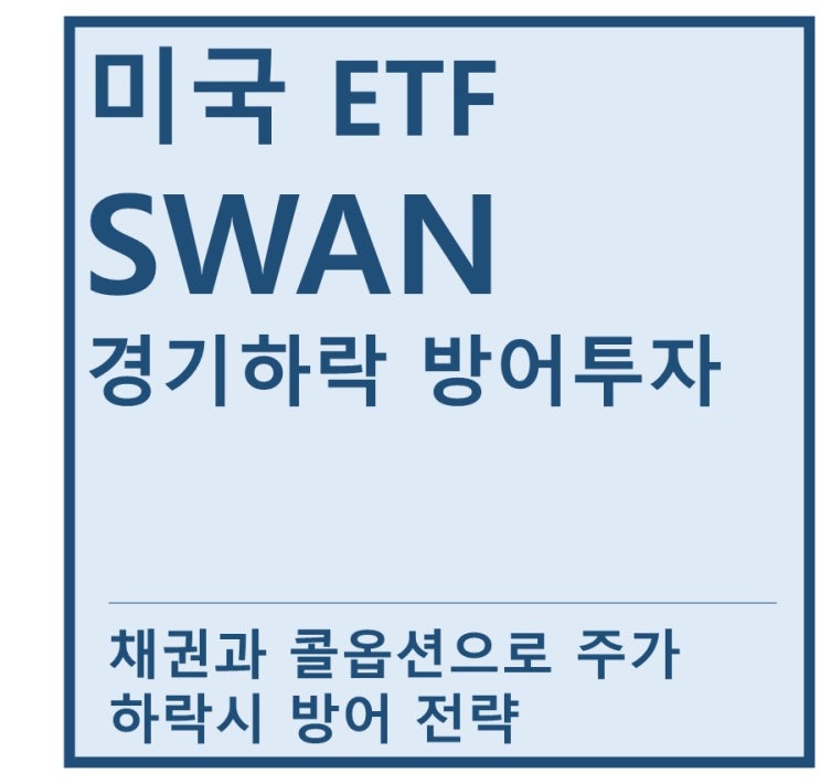 [미국ETF] "SWAN" a.k.a 시장하락 대비 방어ETF(feat. S&P500 콜옵션, 미국채 포트폴리오)