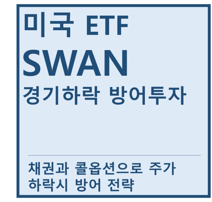  [미국ETF] "SWAN" a.k.a 시장하락 대비 방어ETF(feat. S&P500 콜옵션, 미국채 포트폴리오)