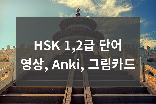  HSK 단어 (영상, Anki, 그림카드)