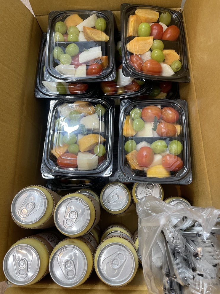  천안 아산 교회 생과일쥬스,과일 간식 도시락 배달!
