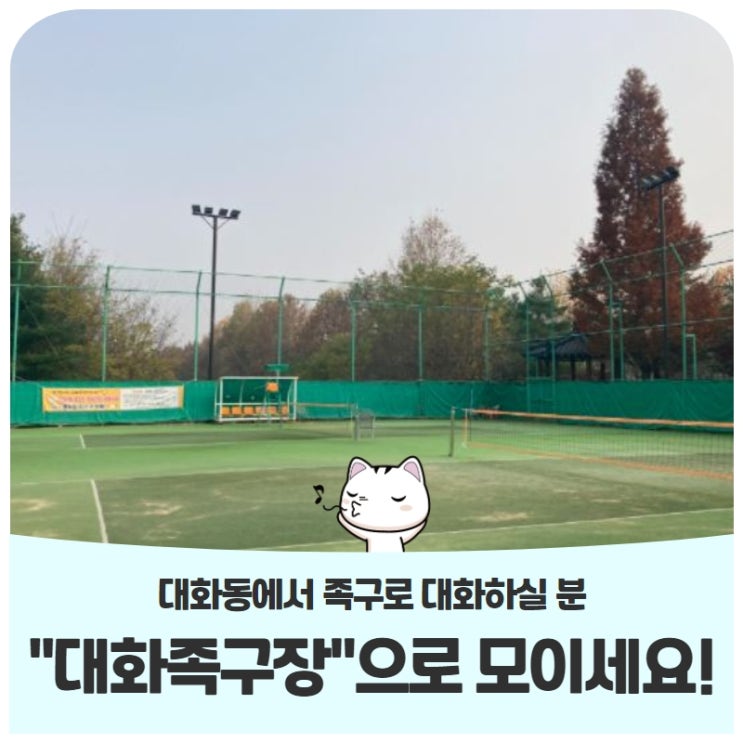 대화동에서 족구로 대화하실 분, "대화족구장"으로 모이세요! 대화동에서 족구로 대화하실 분, "대화족구장"으로 모이세요!
