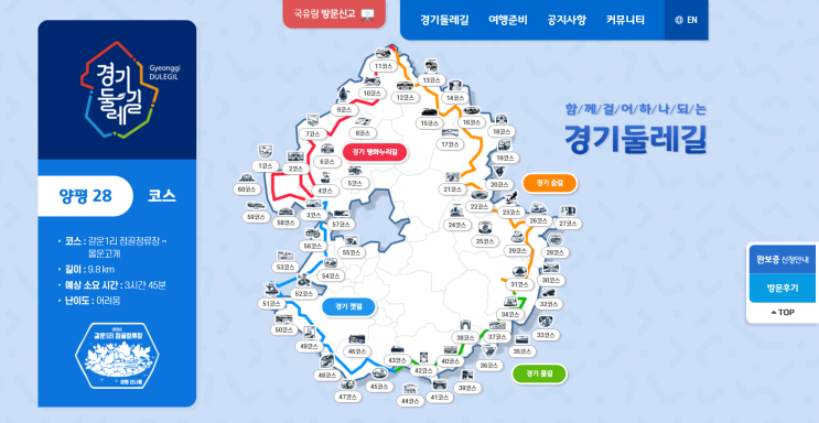  [경기둘레길] 전구간 개통! 스탬프, 길표식, 완보증, 주의사항 등!