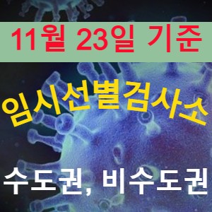 [11월 23일 기준] 전국 코로나19 임시선별검사소 총 175개소 운영 중