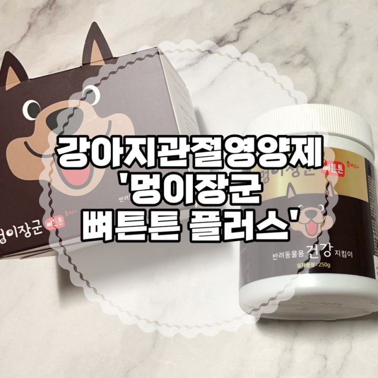  강아지관절영양제 ‘멍이장군 뼈튼튼 플러스’로 반려견 관절 챙겨주기