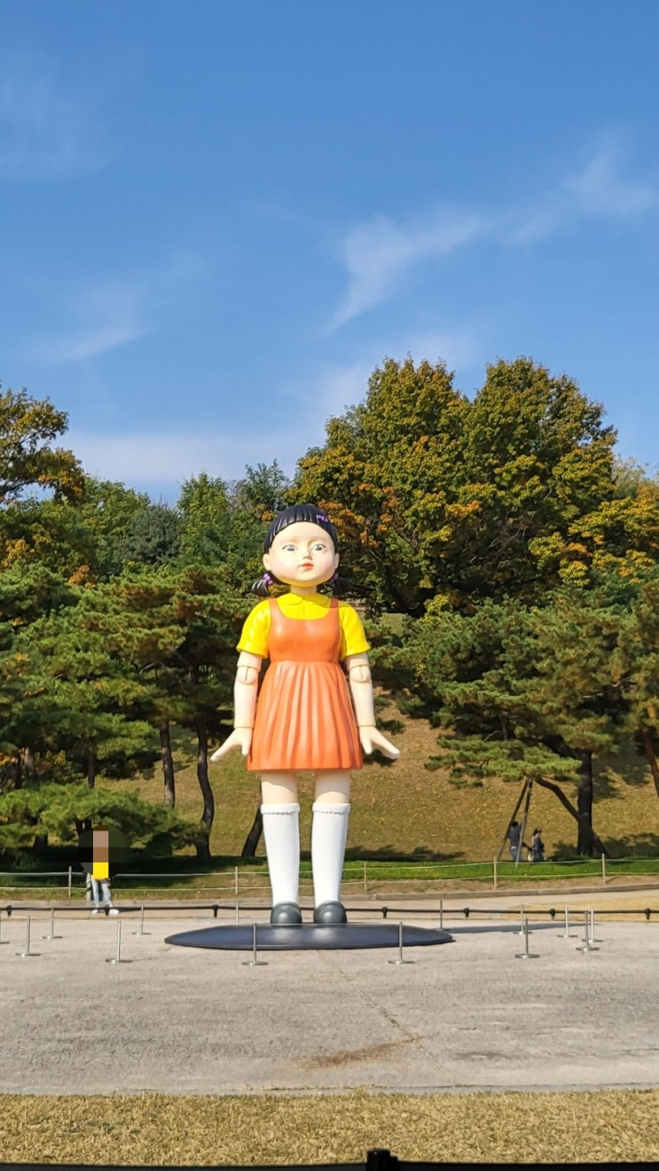  가을 단풍 & 핑크 뮬리 나들이 잠실 올림픽 공원 - 주차팁, 오징어 게임 영희 찾아가는 법