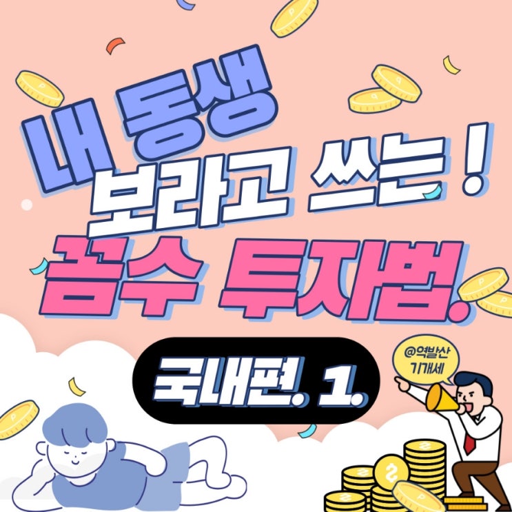  내 동생 보라고 쓰는 꼼수 투자법. 국내편 (1)