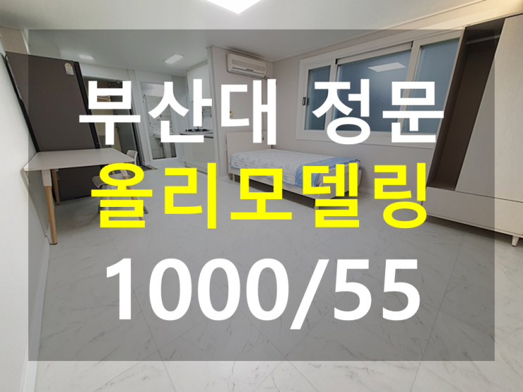  부산대원룸 : 정문인근 올리모델링 신축급 큰원룸 풀옵션 추천원룸