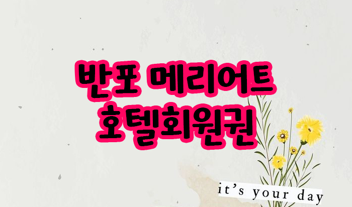  반포 메리어트회원권으로 연말전에 운동을 시작했어요.