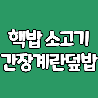  핵밥 점심식사로 고기덮밥메뉴뭐가 좋을까
