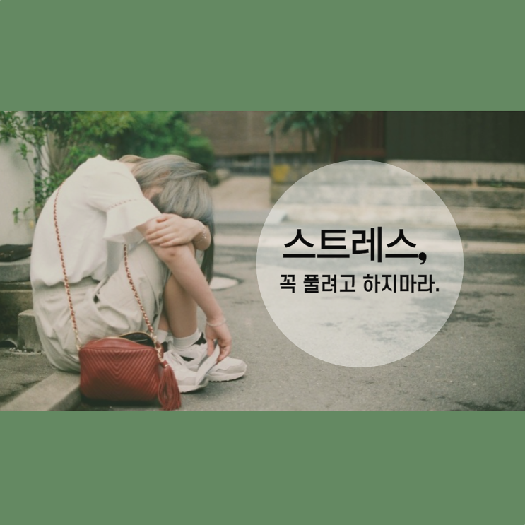  스트레스, 꼭 풀려고 하지마라.