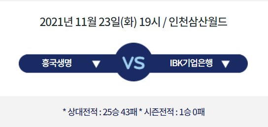  [V리그 프리뷰] 211123_흥국생명 vs IBK기업은행