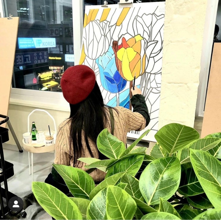  [성수미술관용인 드로잉카페] 추운 겨울엔 그림 그리며 따뜻한 카페에서, 용인 실내데이트코스로 좋은 곳, 성수미술관 용인동백점