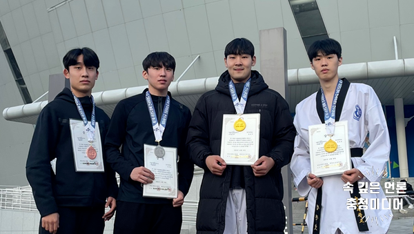  [충청미디어] 청주대 ‘태권도원배 전국선수권대회’ 대학부 겨루기 종합 준우승