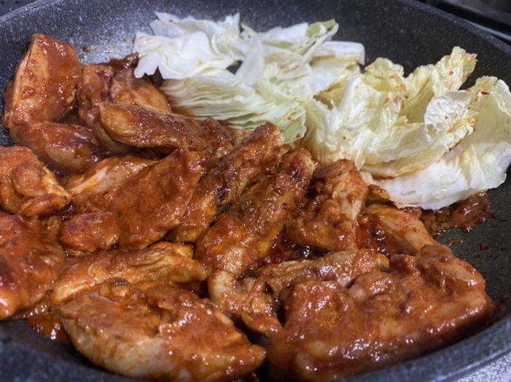  술안주로 좋은 맛있는테이블 닭사이살 양념구이