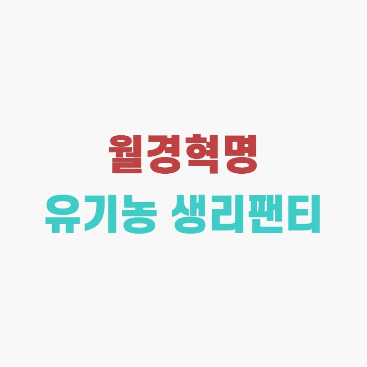  일회용 생리대의 불편함을 날려줄 신박한 월경템