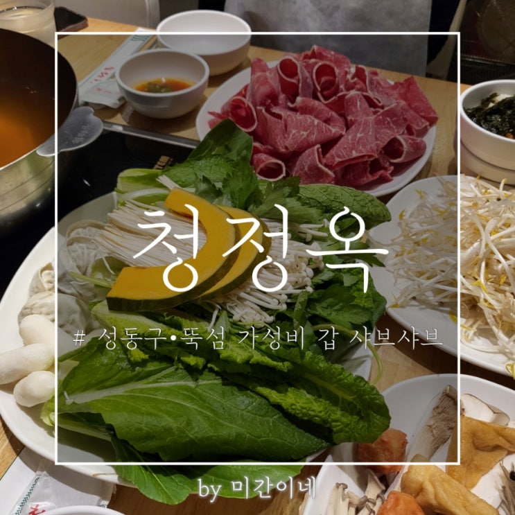  #성수•뚝섬 맛집_추울 때 꼭 생각나는 가성비 갑 샤브샤브 '청정옥'