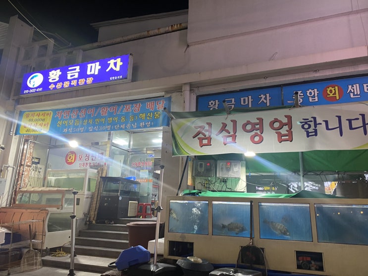  여수 문수동 황금마차 (지금은 삼치회가 제철)