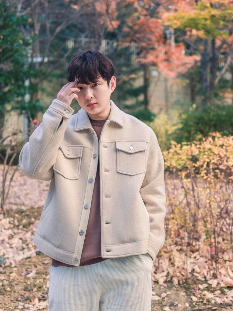  오버핏 울자켓 베이지색조합, 아이젯(IXET)의 지속가능한패션 남자 겨울 코디!