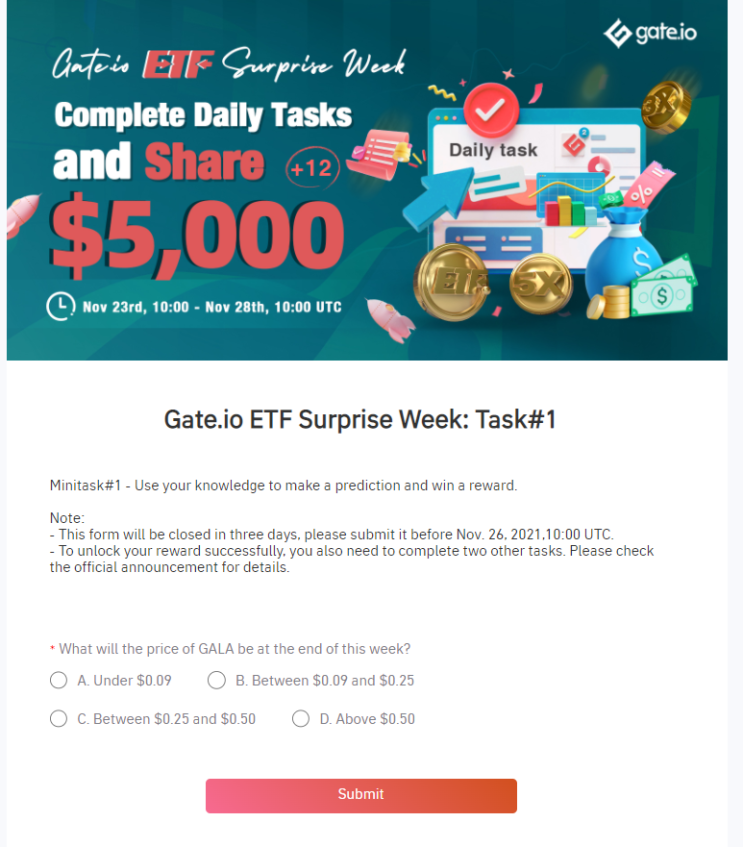  gate.io 가격예측 에어드랍 이벤트