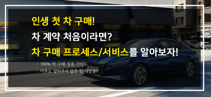  인생 첫차! 차 구매 방법, 신차 계약 방법! (1단계. 차 고르기!)