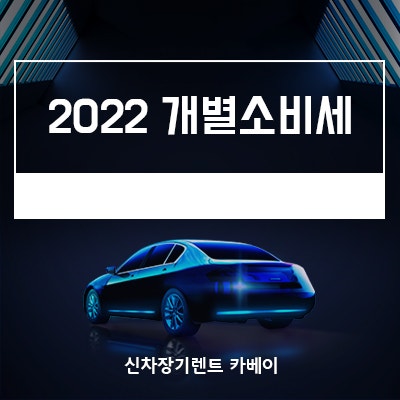  2022 개별소비세 인하 연장 확정, 내용 확인하기
