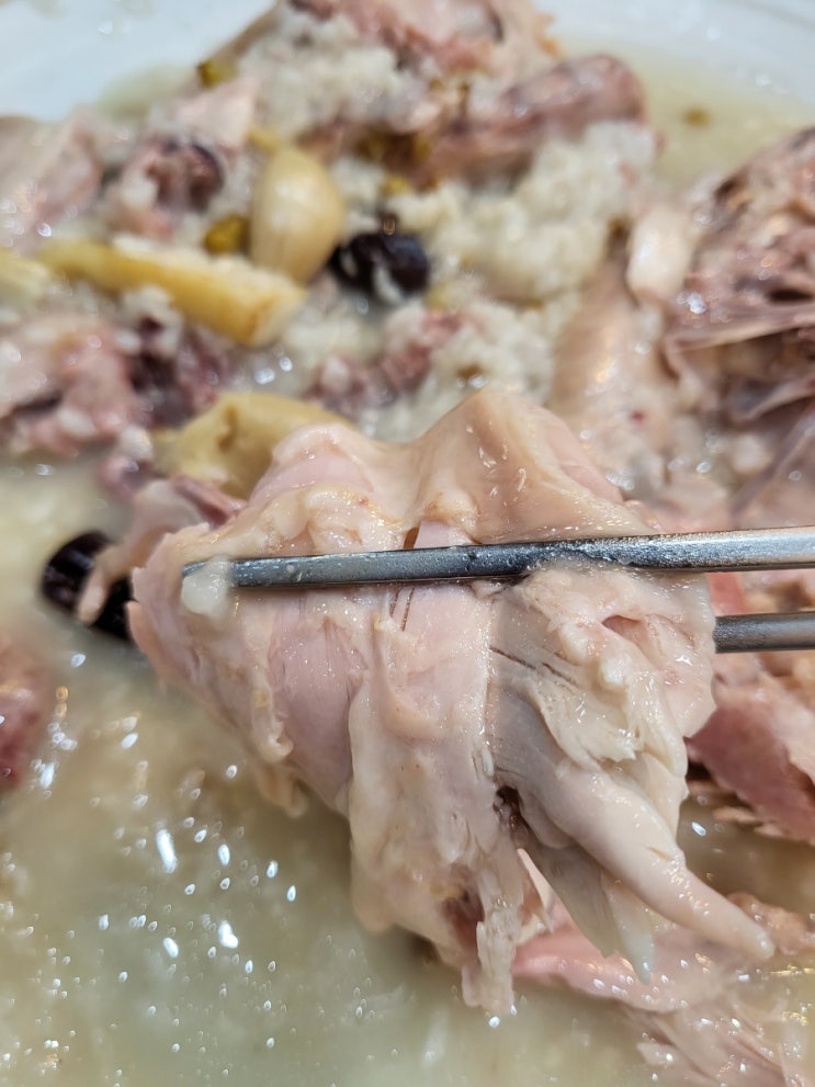  동탄맛집 장수촌 야들야들한 누룽지 닭백숙 겨울 몸보신 추천