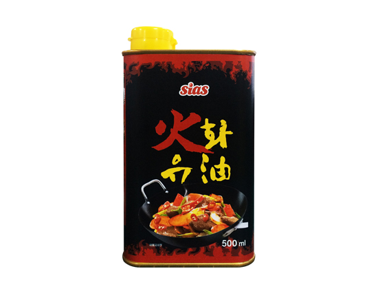 시아스 화유 불맛기름 500ml  고추기름 향미유 식용유 스모크향
