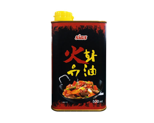  시아스 화유 불맛기름 500ml  고추기름 향미유 식용유 스모크향