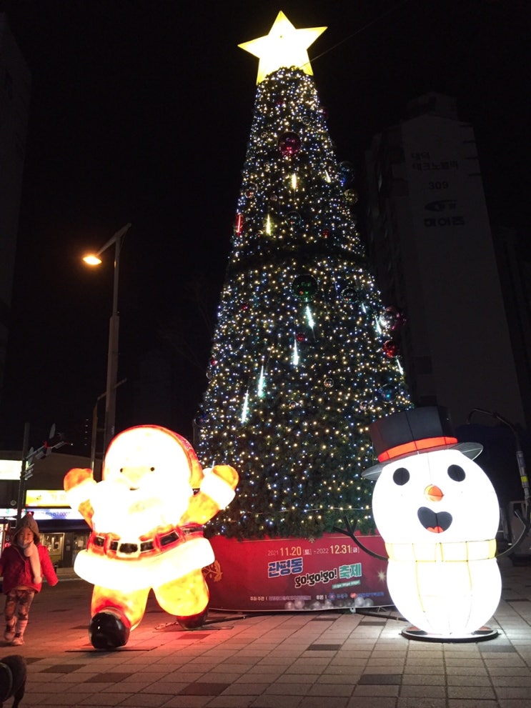  관평동 배울네거리 크리스마스트리
