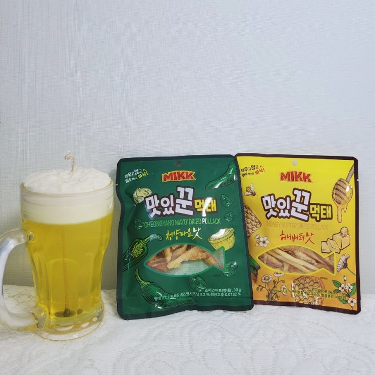  맥주 안주추천 강고집 맛있꾼먹태 허니버터맛, 청양마요맛