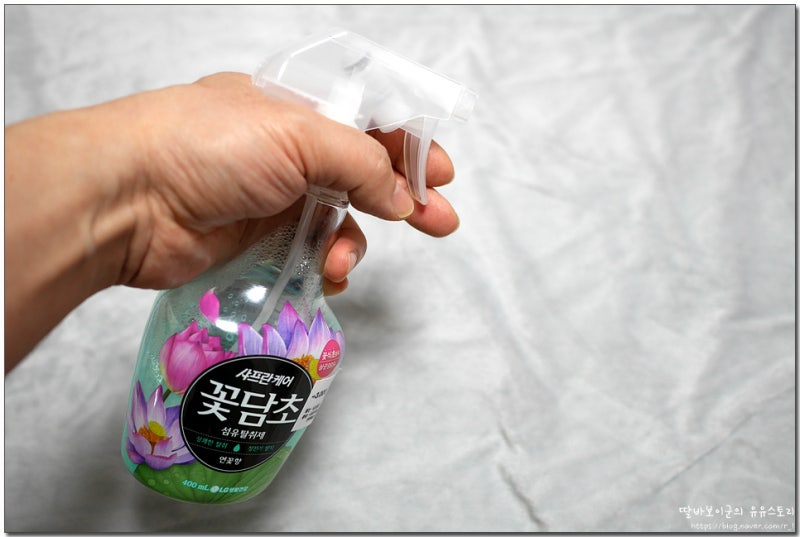 꽃담초 섬유탈취제 리필 320ml 은은한 연꽃 향기