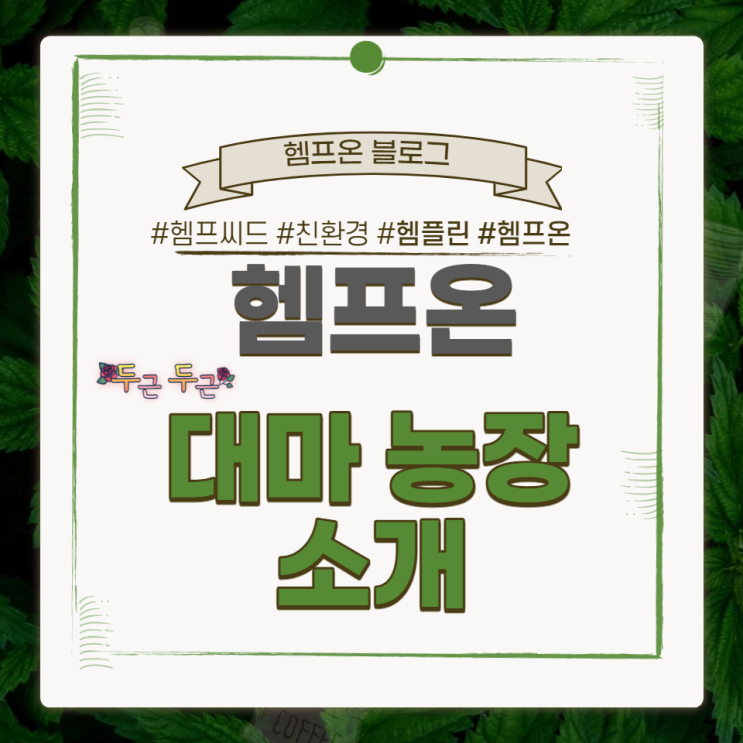  대마 헴프씨드 농장