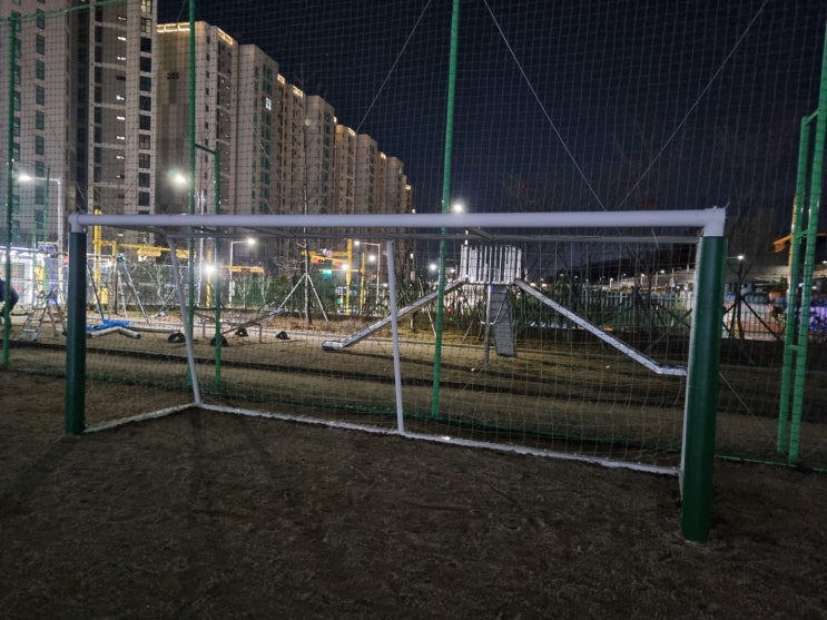  [날개스포츠] 김포보름초등학교 축구골대보호대 설치 작업