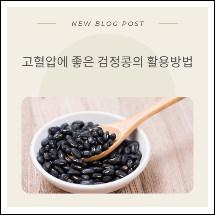  고혈압에 좋은 음식 검정콩의 다양한 활용방법을 알아두면 좋아요