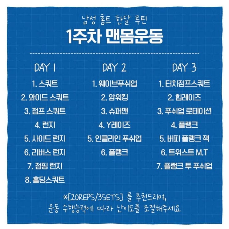 핏블리가 알려준 홈트 한달 루틴, 헬스장 머신활용 전신 및 분할 루틴 핏블리가 알려준 홈트 한달 루틴, 헬스장 머신활용 전신 및 분할 루틴