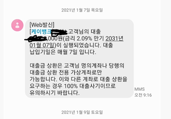 2021년 케이뱅크 아파트 주택담보대출 금리 변동