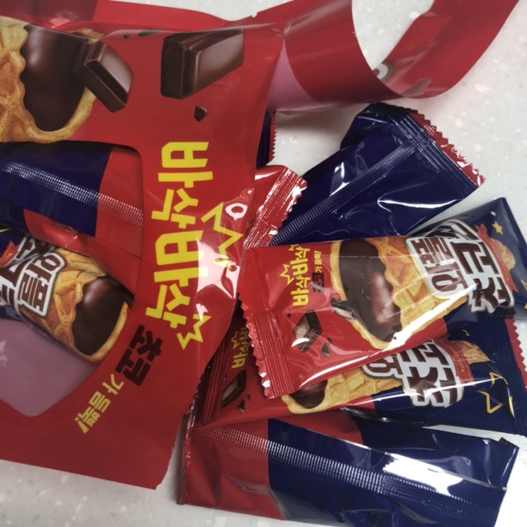  와플 초코콘 @ CU신상 바삭바삭 월드콘 꼬다리